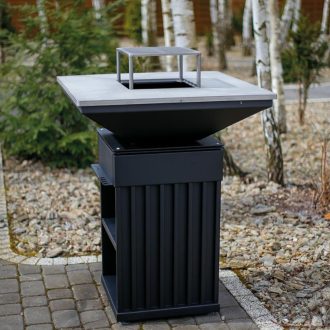 Barbecue a lenha Kratki Quadrum Vertical com Grill QUADRUM/BBQ/V